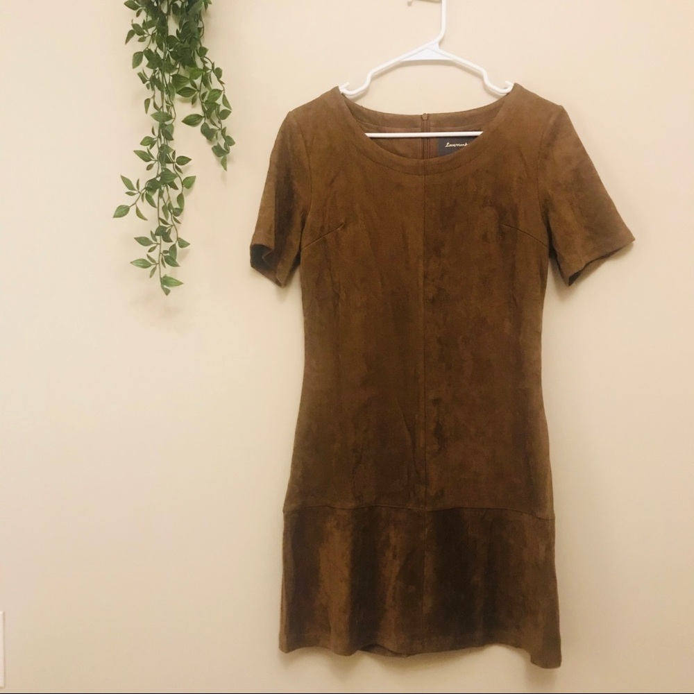 Lovemarks | Suede-feel mini dress | M